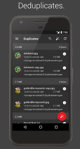 deduplicates