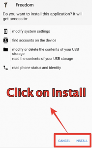  installing the freedom apk latest version app.